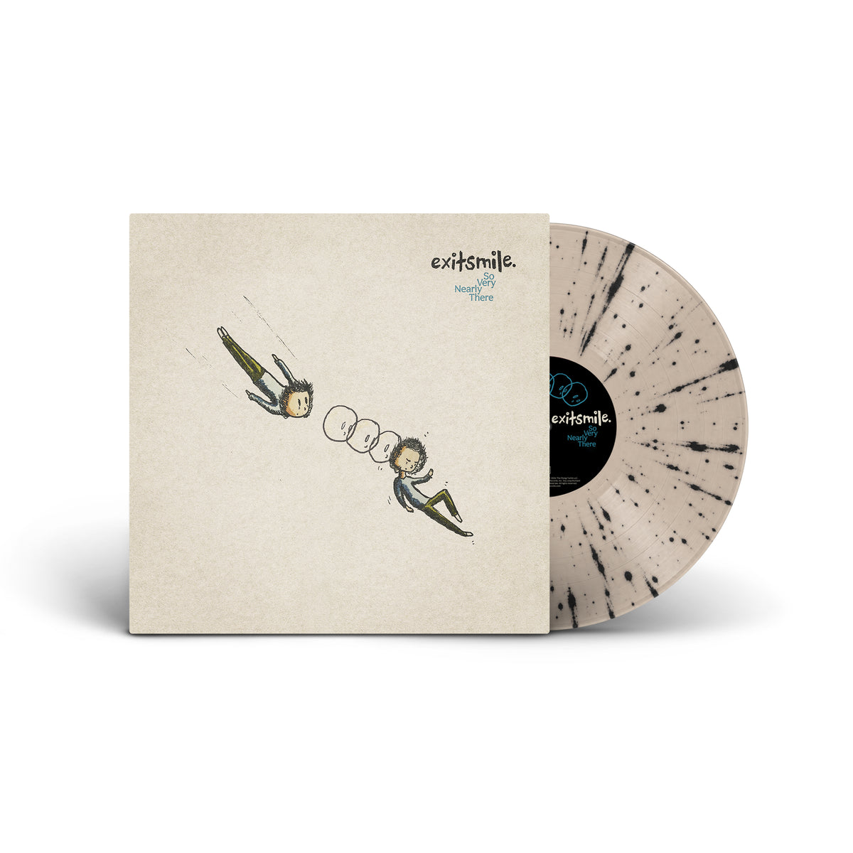 exitsmile. So Very Nearly There | Bone & Black Splatter (12" Vinyl)